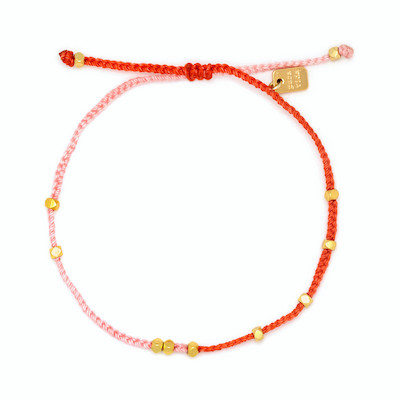 Pink and Red Two-Toned Dainty Bracelet by Pura Vida--Lemons and Limes Boutique