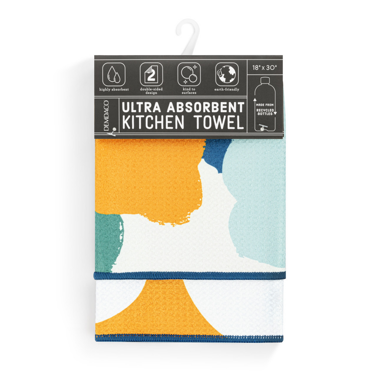 Blue Orange Poppy Absorbent 2-Sided Towel-Lemons and Limes Boutique