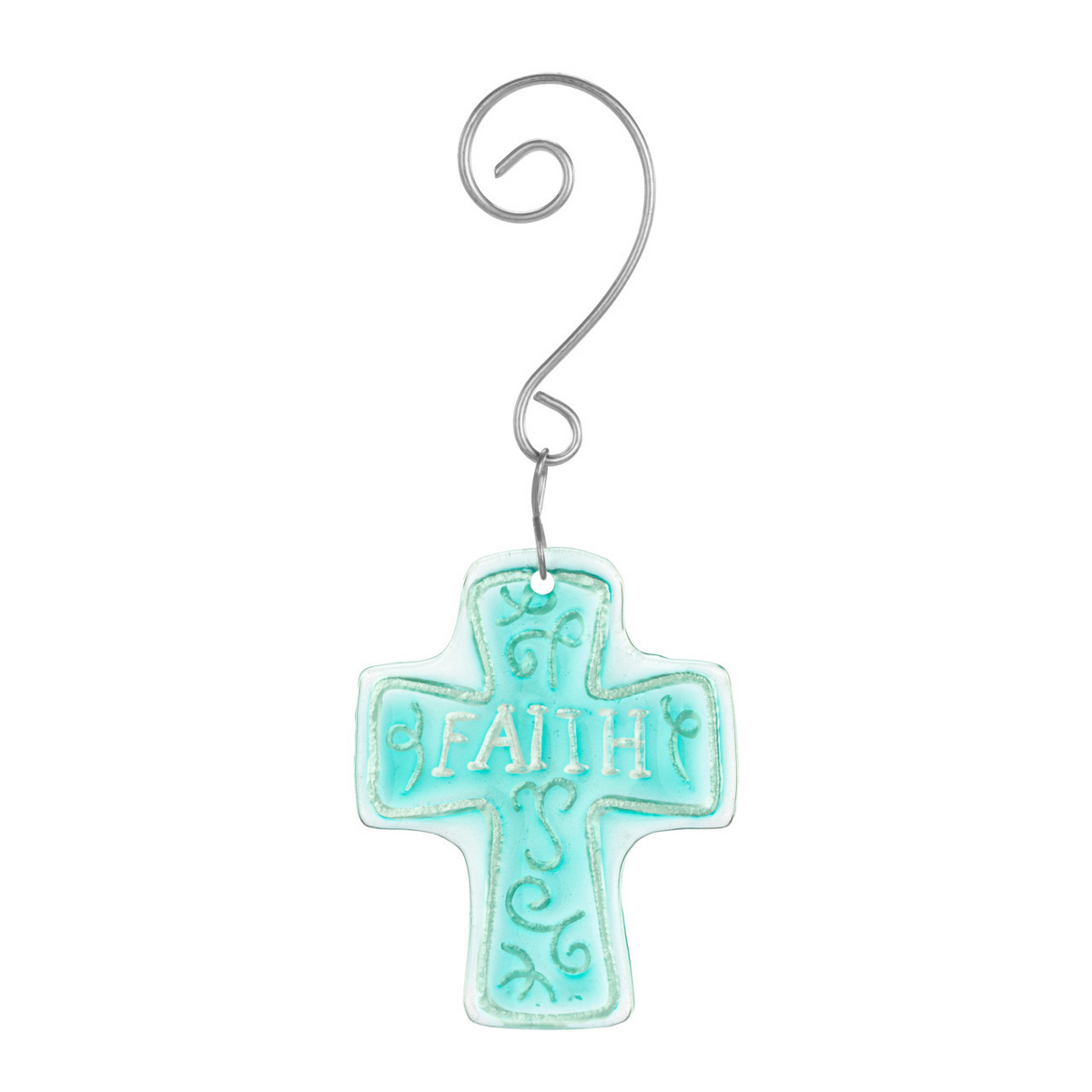 Faith Cross Glass Ornament-Lemons and Limes Boutique