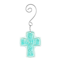 Faith Cross Glass Ornament-Lemons and Limes Boutique