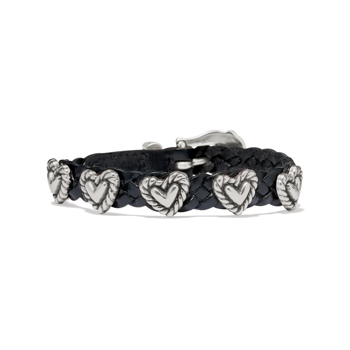 Roped Heart Braid Bandit Bracelet in Black by Brighton-Lemons and Limes Boutique
