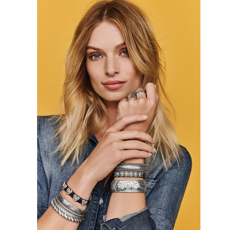 Roped Heart Braid Bandit Bracelet in Black by Brighton-Lemons and Limes Boutique