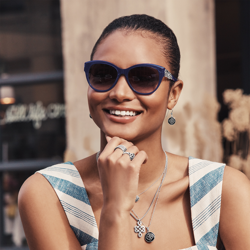 Interlok Braid Sunglasses in Blue by Brighton-Lemons and Limes Boutique