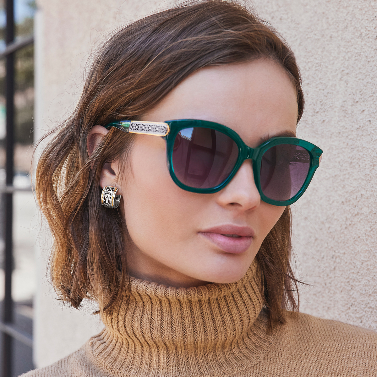 Intrigue Sunglasses in Emerald by Brighton-Lemons and Limes Boutique