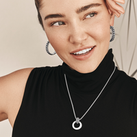 Pretty Tough Stud Large Leverback Hoop Earrings by Brighton-Lemons and Limes Boutique