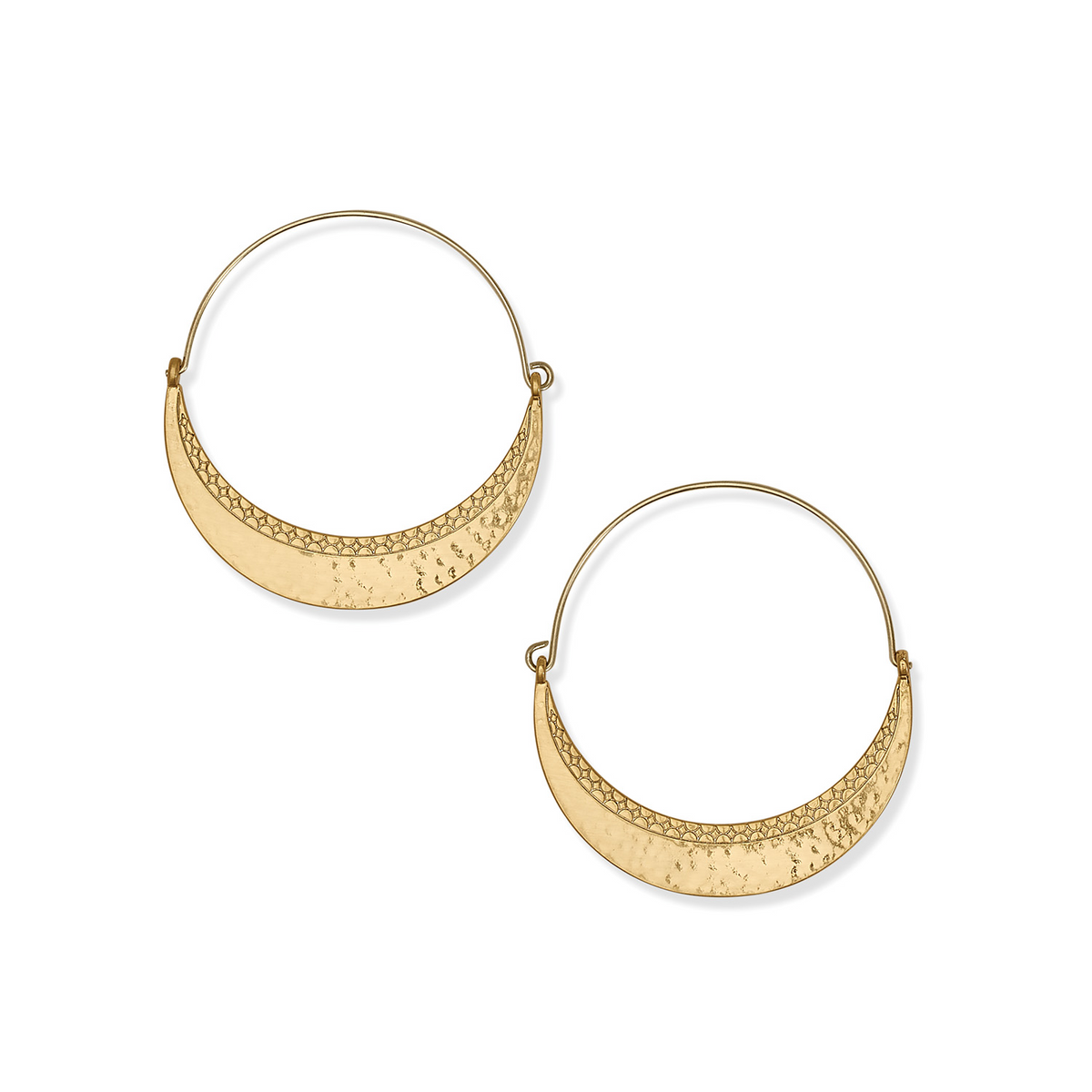 Palm Canyon Large Hoop Earrings in Gold by Brighton-Lemons and Limes Boutique