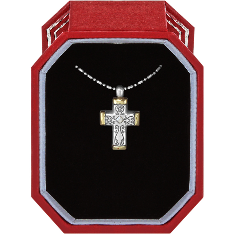 Venezia Petite Cross Necklace Gift Box by Brighton-Lemons and Limes Boutique