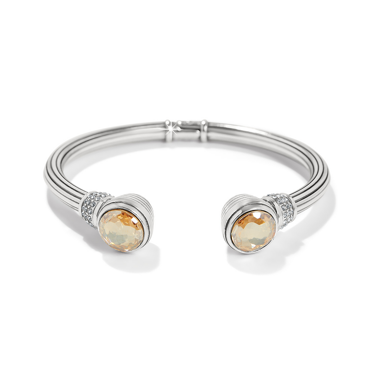 Meridian Aurora Petite Hinge Bangle in Golden Stone by Brighton-Lemons and Limes Boutique