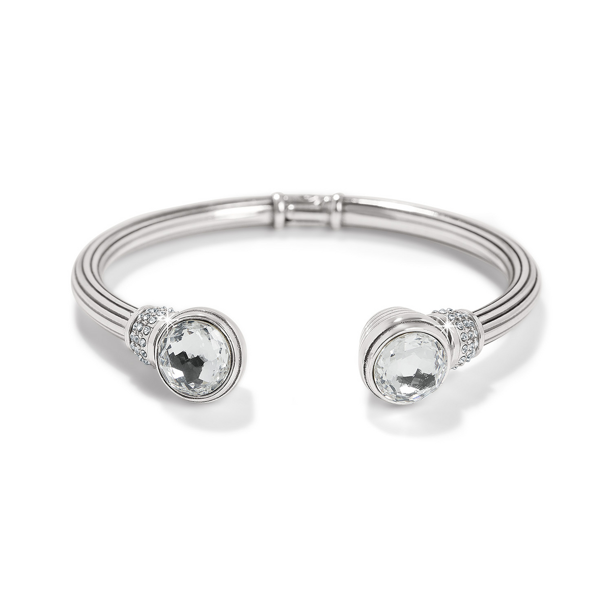 Meridian Aurora Petite Hinge Bangle in Crystal by Brighton-Lemons and Limes Boutique