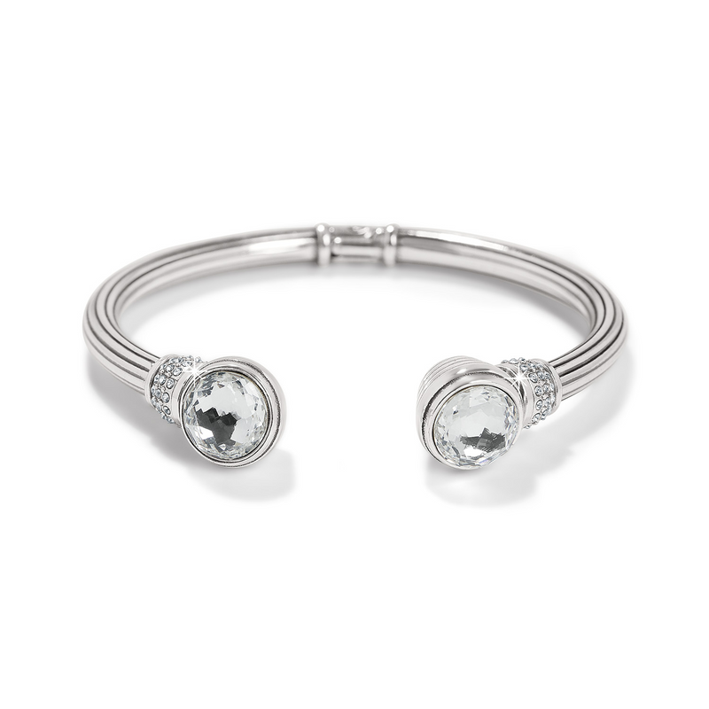 Meridian Aurora Petite Hinge Bangle in Crystal by Brighton-Lemons and Limes Boutique