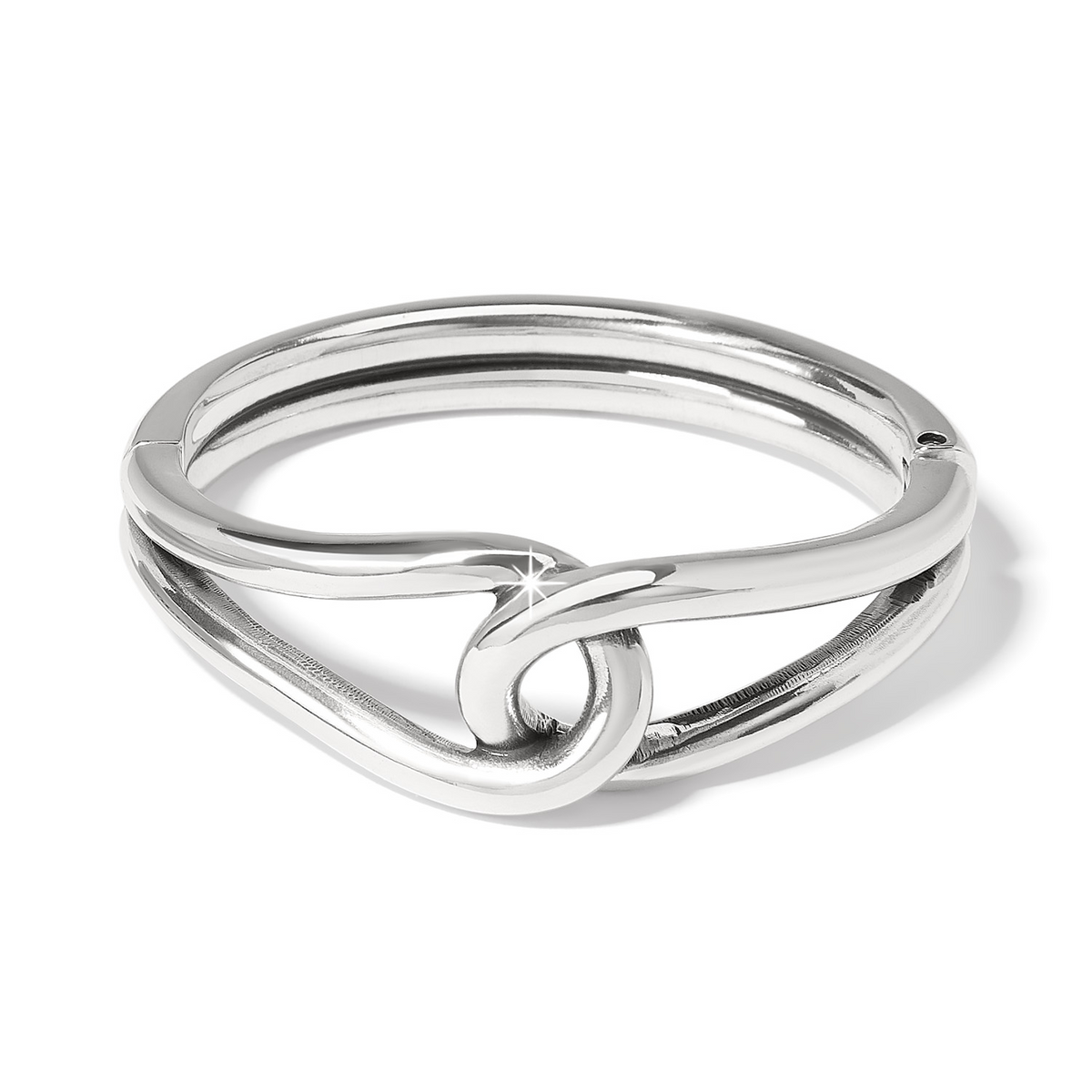 Interlok Curve Hinged Bangle in Silver by Brighton-Lemons and Limes Boutique