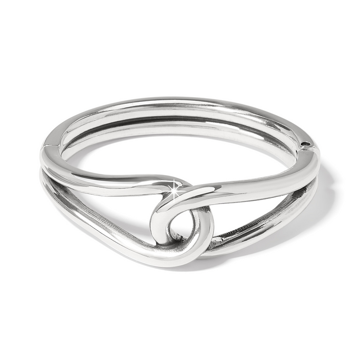 Interlok Curve Hinged Bangle in Silver by Brighton-Lemons and Limes Boutique