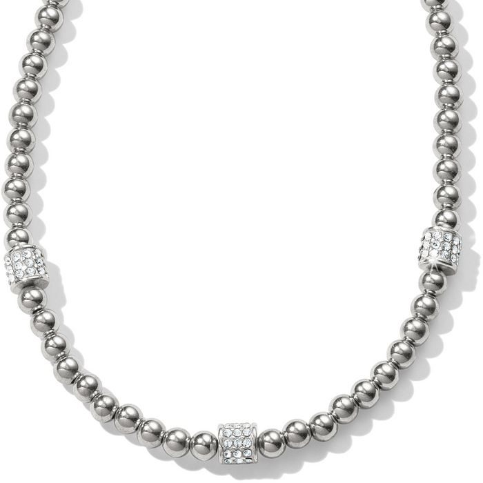 Meridian Petite Beads Station Necklace in Silver by Brighton-Lemons and Limes Boutique