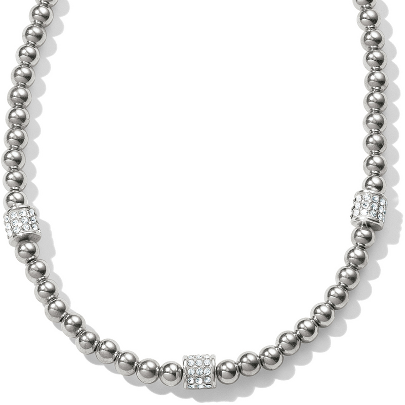 Meridian Petite Beads Station Necklace in Silver by Brighton-Lemons and Limes Boutique