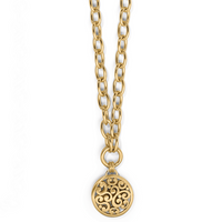 Contempo Medallion Charm Necklace in Gold by Brighton-Jewelry-Lemons and Limes Boutique