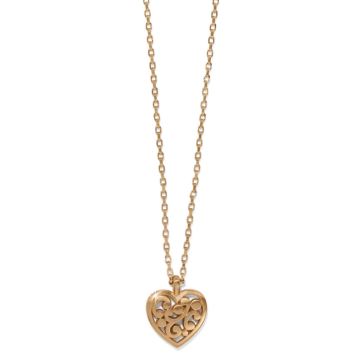 Contempo Heart Petite Necklace in Gold by Brighton--Lemons and Limes Boutique