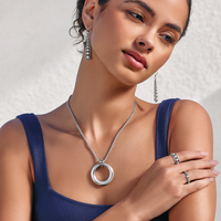 Pretty Tough Stud Large Circle Necklace by Brighton-Lemons and Limes Boutique