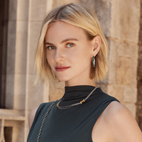 Interlok Twist Two Tone Double Chain Necklace by Brighton-Lemons and Limes Boutique