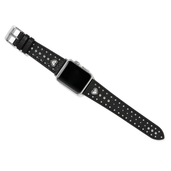 Pretty Tough Heart Watch Band in Black by Brighton--Lemons and Limes Boutique
