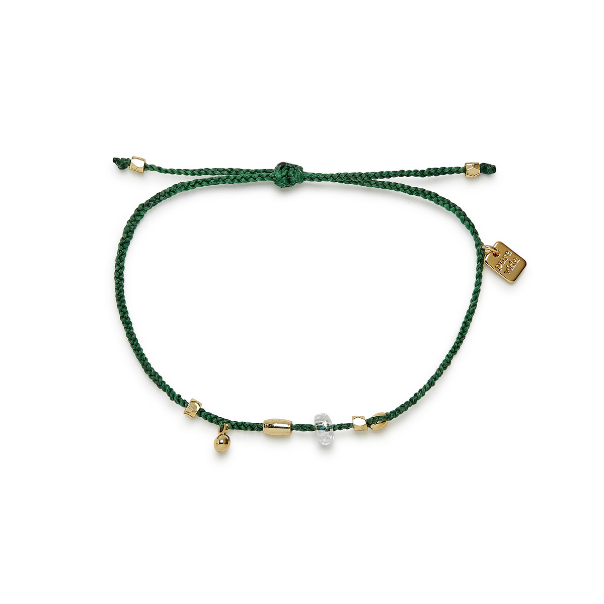 Raw Stone & Bead Gold Dainty Thread in Heather Green-Lemons and Limes Boutique