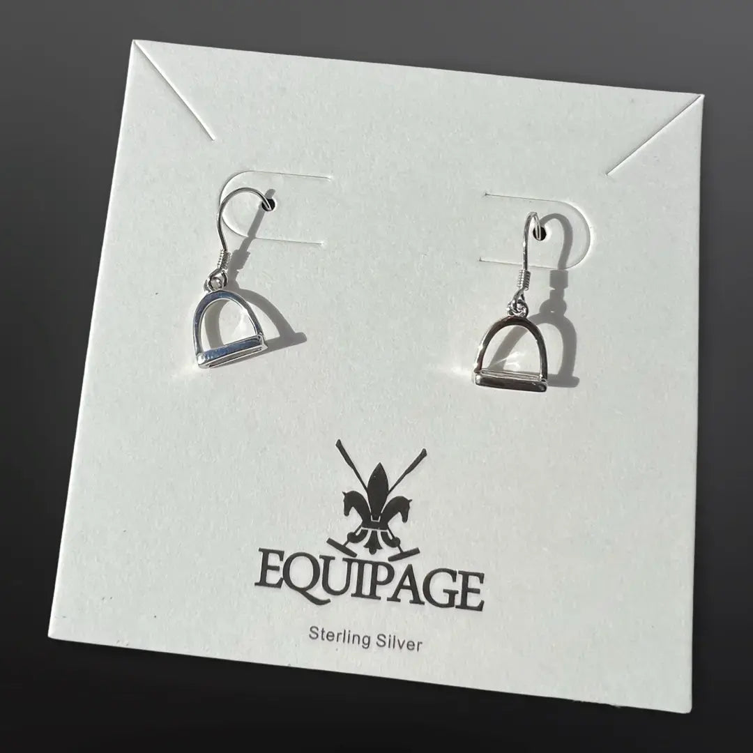 Equipage Equestrian Sterling Silver Stirrup Iron Earrings-Lemons and Limes Boutique