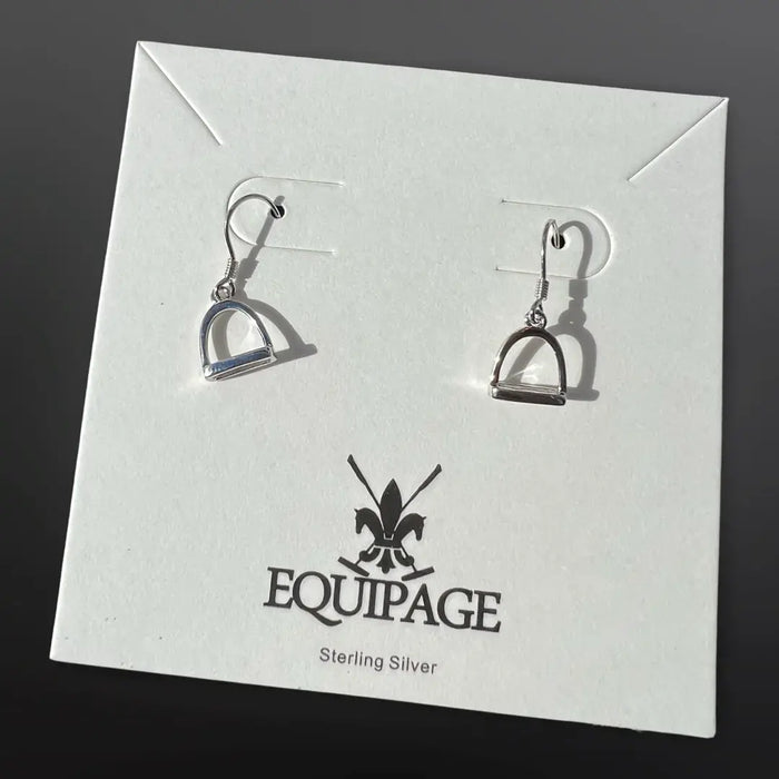 Equipage Equestrian Sterling Silver Stirrup Iron Earrings-Lemons and Limes Boutique