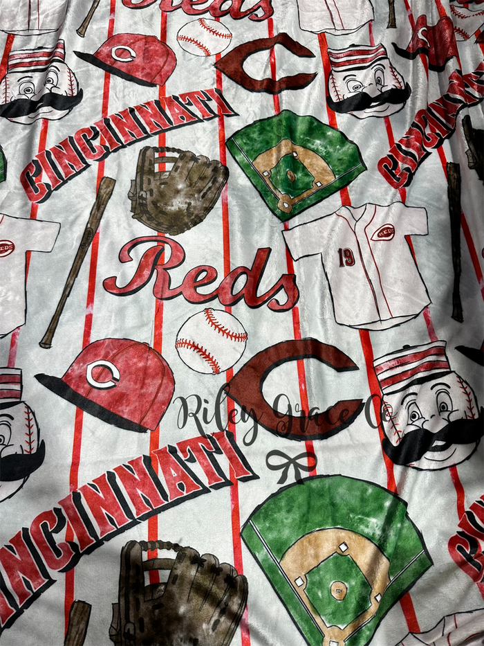 Reds Exclusive Print Minky Blanket--Lemons and Limes Boutique