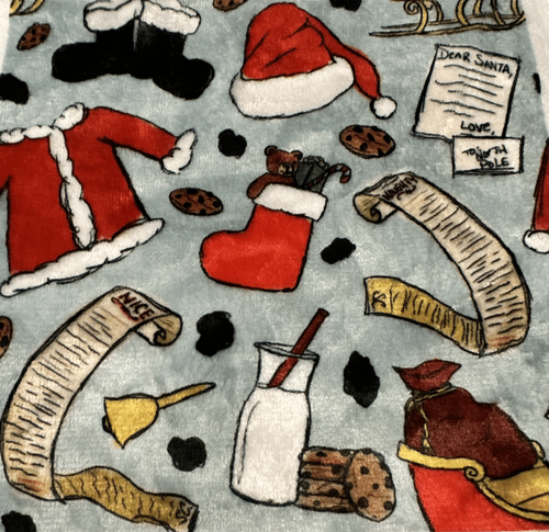 Santa Exclusive Print Minky Blanket--Lemons and Limes Boutique