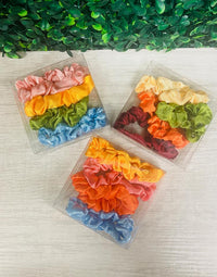 Skinny Satin Hair Scrunch Set (Sets of 10 boxes)-Hair Accessories-Lemons and Limes Boutique