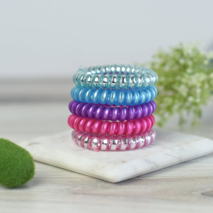 Large Lauren Lane Hair Coil Set in Totally Rad-Hair Accessories-Lemons and Limes Boutique