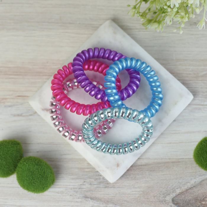 Large Lauren Lane Hair Coil Set in Totally Rad-Hair Accessories-Lemons and Limes Boutique