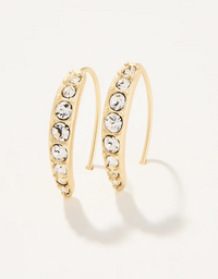 Sparkle Arc Hoop Earrings Small Crystal Spartina-Lemons and Limes Boutique