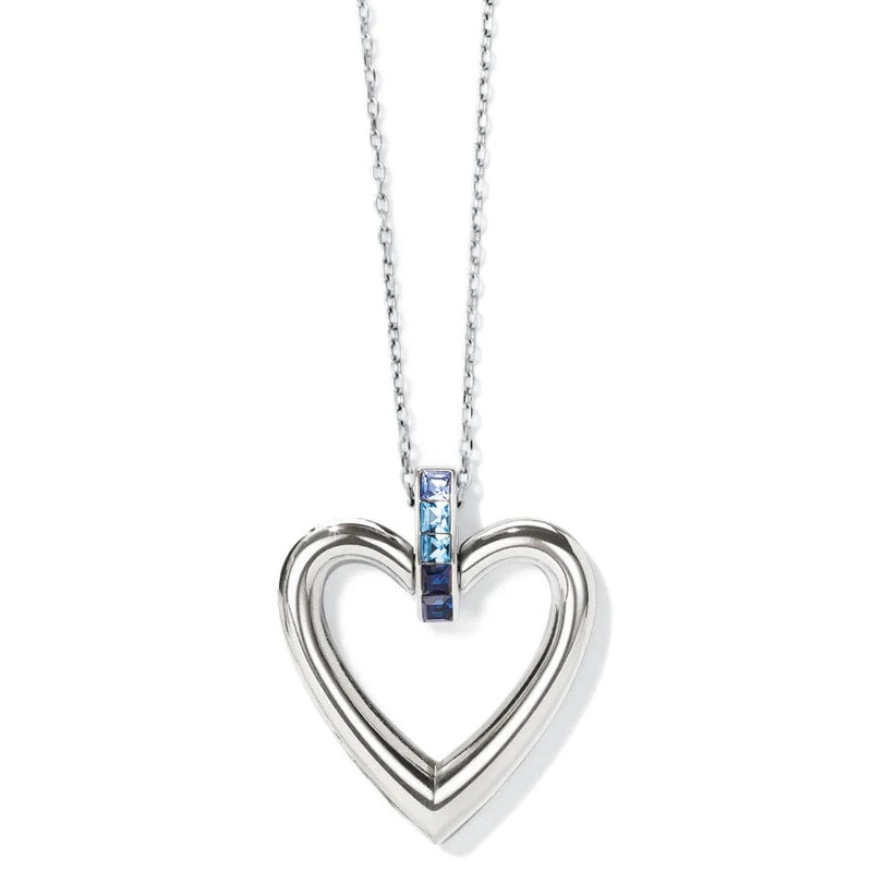 Spectrum Open Heart Necklace with Blue Crystal by Brighton--Lemons and Limes Boutique