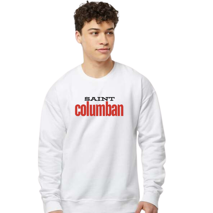 Saint Columban 2 Color Sweatshirt on White--Lemons and Limes Boutique