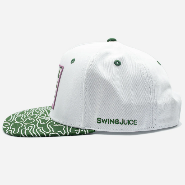 Golf Happy Chubbs Barker Unisex Shooter Hat in White by SwingJuice-Lemons and Limes Boutique
