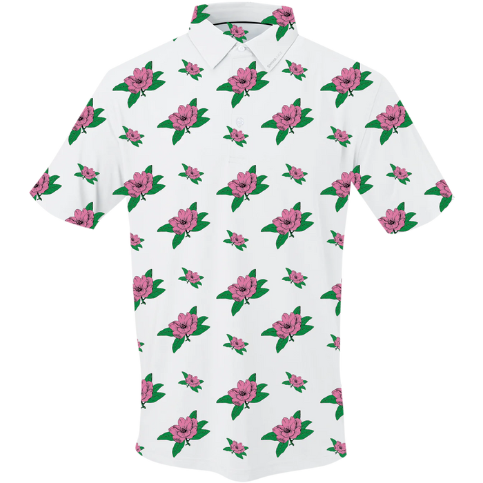 Golf Magnolia Men's Polo in White by SwingJuice--Lemons and Limes Boutique