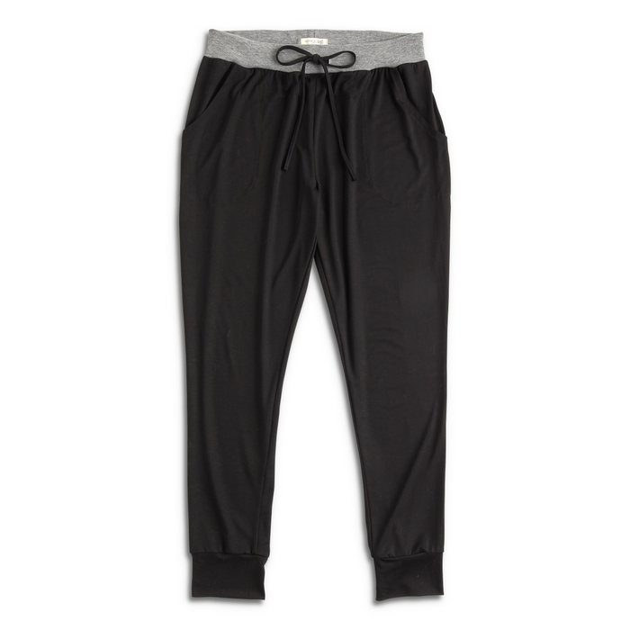 Women's Bamboo Jogger in Black--Lemons and Limes Boutique