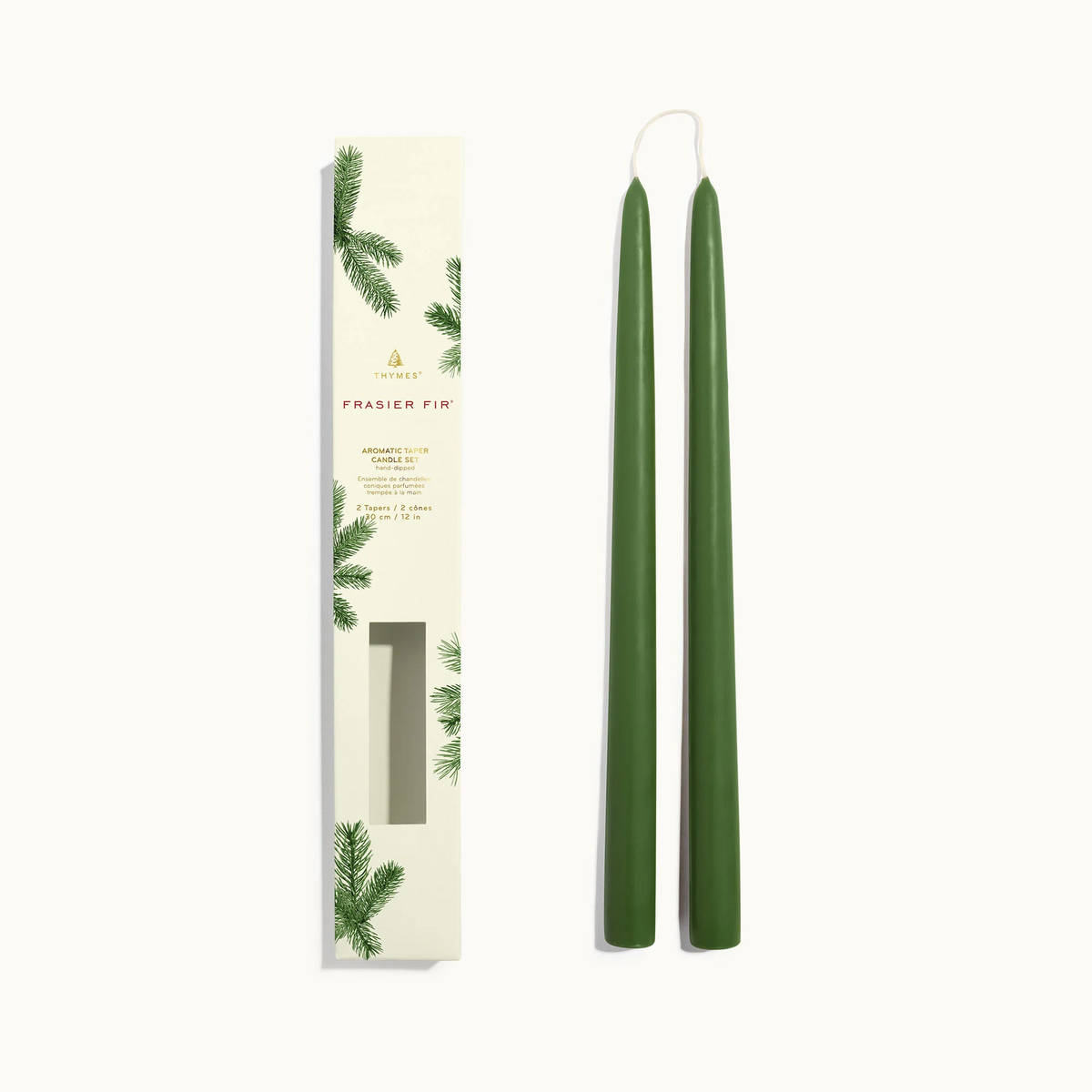 Frasier Fir 12" Taper Candle Set-Lemons and Limes Boutique