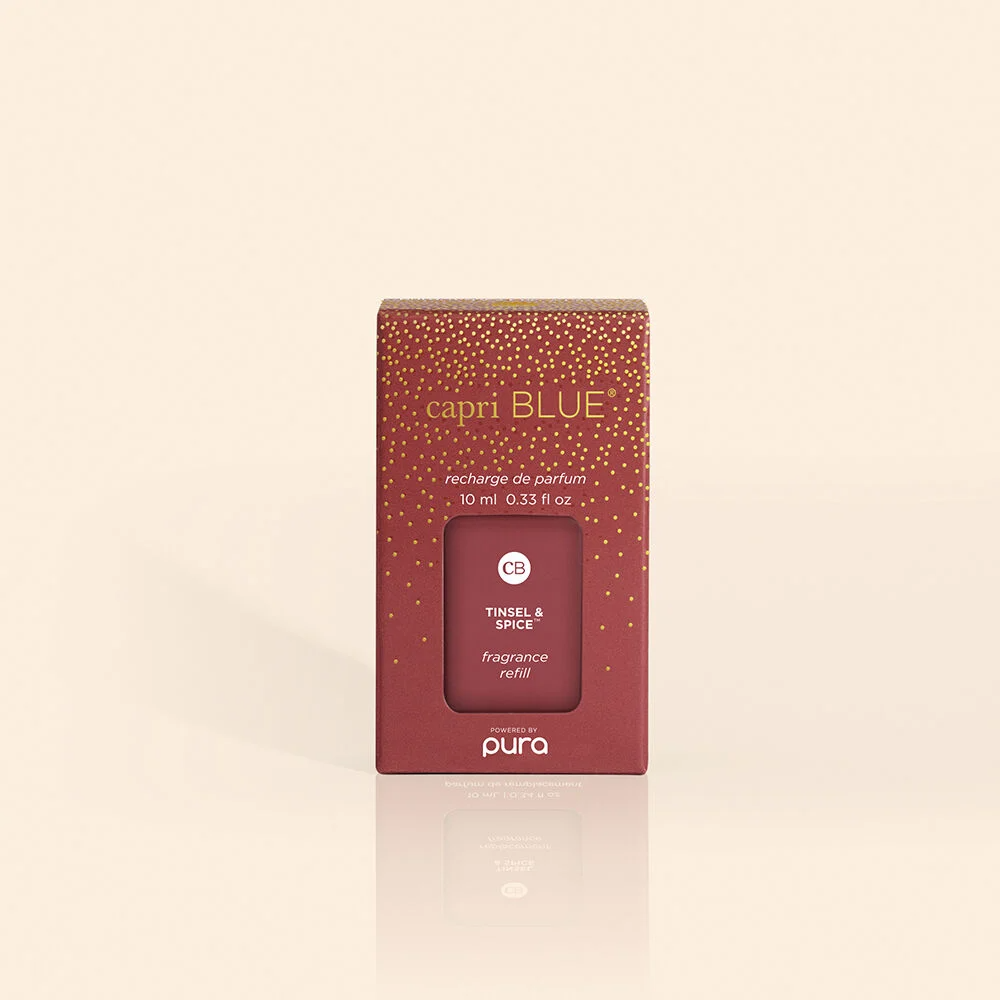 CB+ Pura Diffuser Refill, Tinsel & Spice Capri Blue-Lemons and Limes Boutique