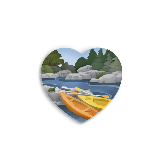 HTL Kayak Heart Coaster-Lemons and Limes Boutique