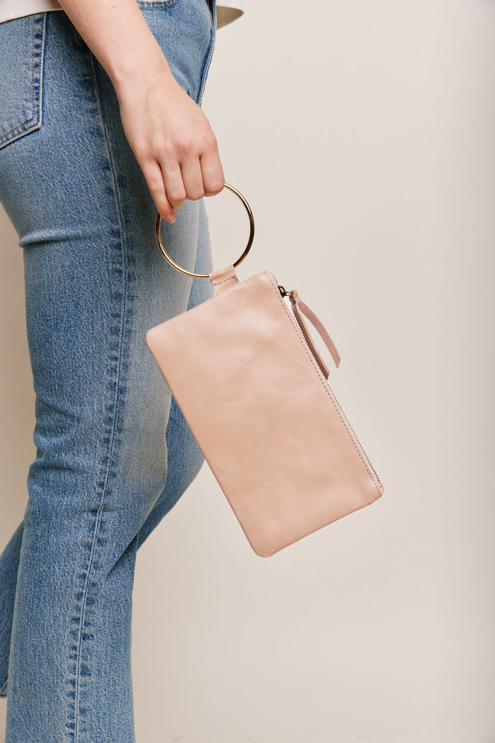 Fozi Wristlet in Pale Blush--Lemons and Limes Boutique