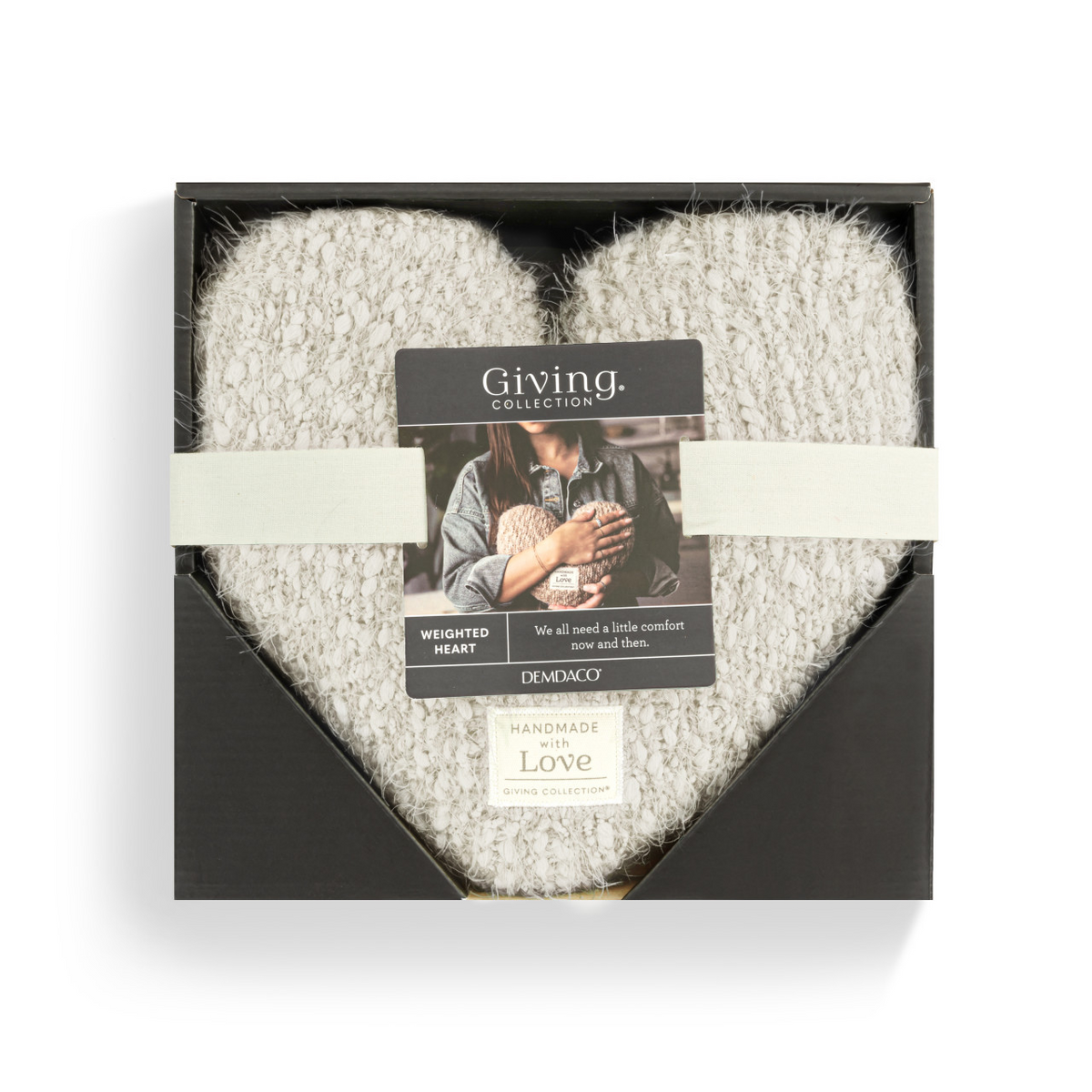 Cream Giving Heart Weighted Pillow-Lemons and Limes Boutique