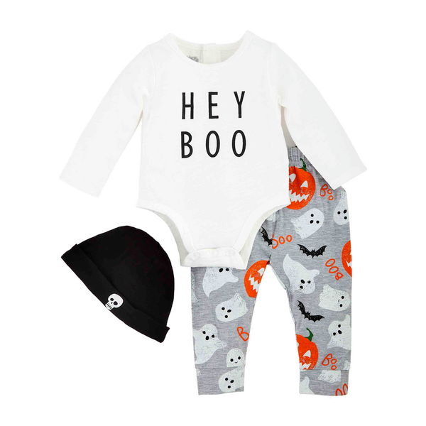 Hey Boo Glow in the Dark 3 Piece Crawler Set--Lemons and Limes Boutique