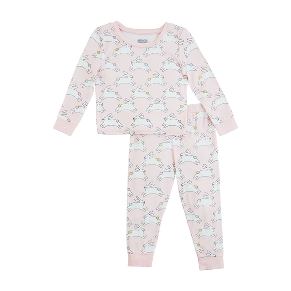 Pink Bunny PJ Set by Mudpie--Lemons and Limes Boutique