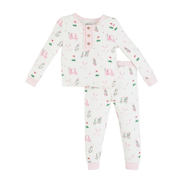 Pink Golf Pajama Set by Mudpie--Lemons and Limes Boutique