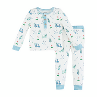 Blue Golf Pajama Set by Mudpie--Lemons and Limes Boutique