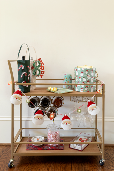 Green Sequin Wine Bag by Mudpie-Lemons and Limes Boutique