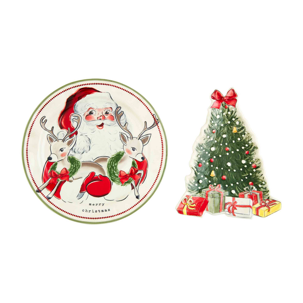 Vintage Christmas Platter Set by Mudpie--Lemons and Limes Boutique