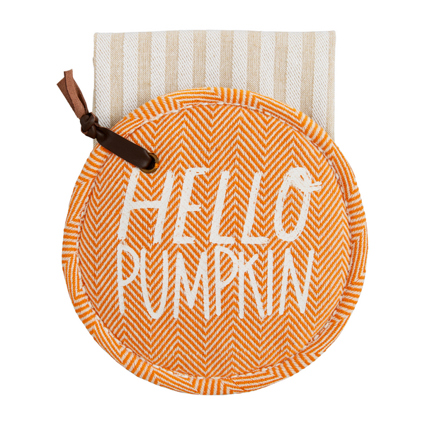 Hello Pumpkin Pot Holder & Towel Set-Lemons and Limes Boutique