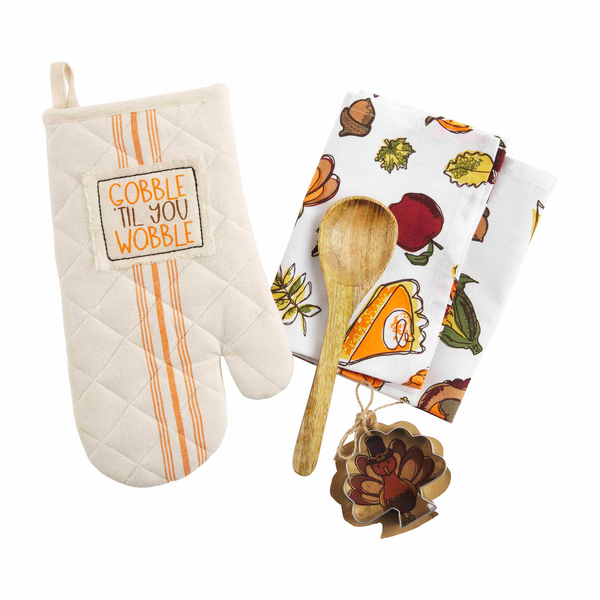 Gobble Oven Mitt & Towel Set--Lemons and Limes Boutique